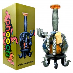 Cheech Glass - 10" You Can Never Have Too Many TenTacles Frosted Water Pipe - Blue [CHE-268]